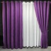 Готовая штора на кольцах люверсах 200x270 cm (1 шт) ALBO Фиолетовая (SH-Petek-98)