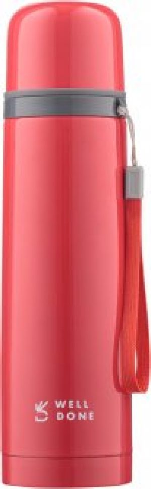 Термос вакуумный Well Done малиновый 0.5 литра (WD-7145R)