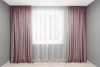 Шторы Декорин Диамант 175x260 см 2 шт Серо-розовый
