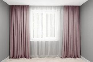 Шторы Декорин Диамант 175x260 см 2 шт Серо-розовый