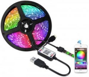 Светодиодная лента RGB 5м от usb с управлением через телефон WI-FI