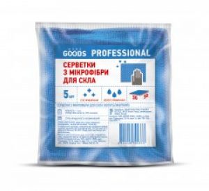 Салфетки из микрофибры для стекла More Goods Professional 30х30 см 5 шт Голубые (4820228300333)