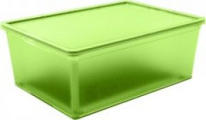 Контейнер для хранения с крышкой Qutu Light Box Transparent Green 10 л (LB TRANSPARENT с/к GREEN 10л.)