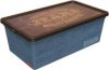 Контейнер для хранения с крышкой Qutu Trend Box Denim Leather 5 л (TREND BOX с/к DENIM LEATHER 5л.)
