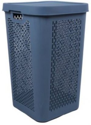 Корзина для белья с крышкой Qutu Q-Basket Blue 66 л (Q-BASKET д/белья с/к BLUE 66л)