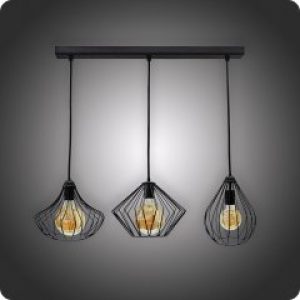 Светильник подвесной в стиле лофт Трио сетки черный