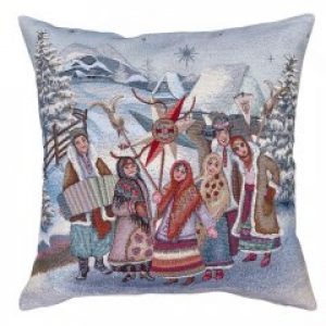 Наволочка Limaso новогодняя гобеленовая односторонняя 45x45 (ROZ6400053857)