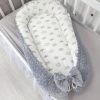 Кокон-гнёздышко для новорожденного с кокосовым матрасиком Oh My Kids "Simple Gray"