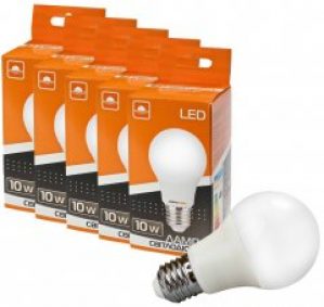 Светодиодная лампа ЕВРОСВЕТ 10 Вт E27 4200 K A-10-4200-27 (40910) 5 шт