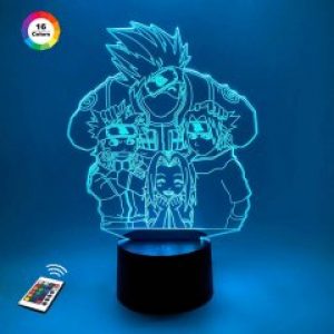 3D ночник "Команда номер 7" (УВЕЛИЧЕННОЕ ИЗОБРАЖЕНИЕ) подарочная упаковка + 16 цветов + пульт ДУ + сетевой адаптер + батарейки (3ААА)  3DTOYSLAMP