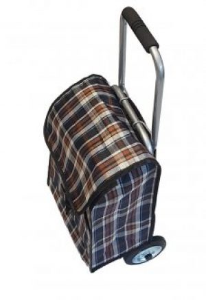 Сумка-тележка хозяйственная "КРАВЧУЧКА" складная на железных колесах