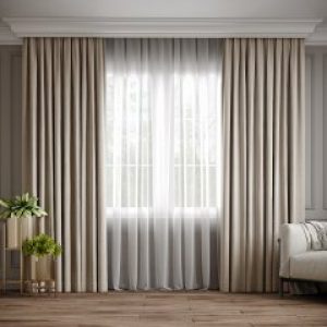 Комплект штор Ann-Tailor микровелюр Капучино 100x270 см 2 шт (196)