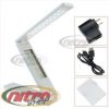 Настольная лампа LED с Аккумулятором Складываемая 18-LED + Часы и Термометр - Портативная лампа Домой