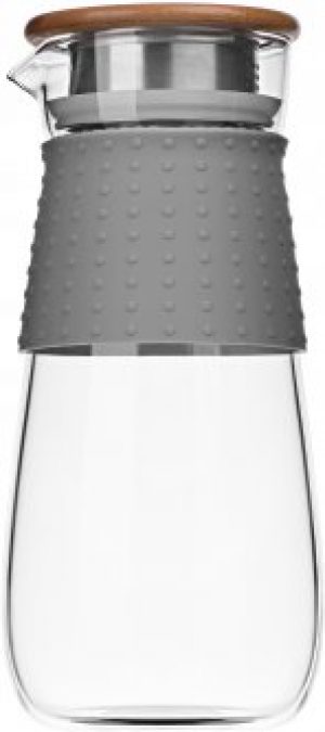 Кувшин с крышкой Ardesto Боросиликатное стекло + силик. рукав + крышка – Нерж. сталь/дерево 1200 мл (AR2612PGS)