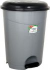 Ведро для мусора с педалью и крышкой Planet №5 50 л Металлик (6838kmd)