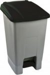 Бак для мусора с педалью Planet 70 л Серо-черный (6821kmd)