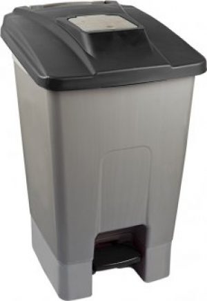 Бак для мусора с педалью Planet 100 л Серо-черный (6825kmd)