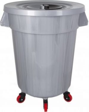 Бак для мусора Planet №6 120 л на колесах Серый металлик (6921kmd)