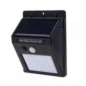 Светильник с датчиком движения на улицу на солнечной батарее 30 LED Solar Light уличный фонарь (1007615-Black-1)