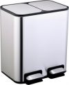 Ведро для сортировки мусора JAH 24 л Серебряный металлик (7027kmd)