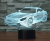 3D светильник с пультом и аккумулятором 3D Lamp Мерседес (LP-18229)