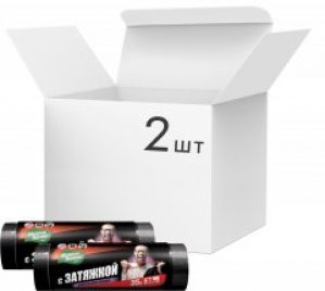 Упаковка пакетов для мусора Мелочи Жизни с затяжкой 35 л 2 рулона по 30 шт (4823058334806)