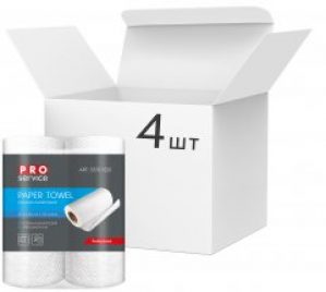 Упаковка бумажных полотенец PRO service Standard двухслойных 4 пачки по 2 рулона (33701521)
