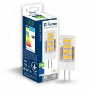 Светодиодная лампа Feron LB-423 230V 4W 51leds G4 4000K 320Lm