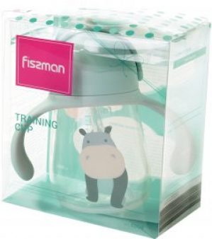 Детская бутылка Fissman с трубочкой Зеленая 260 мл (6904)