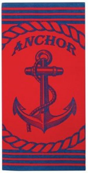 Пляжное велюровое полотенце Lotus Anchor New 75х150 см Красное (svt-2000022245005)