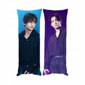 Дакимакура кпоп Bts Тэхён Тэ V Чонгук Гук двухсторонняя 40х100 см со съемной наволочкой (dak0563)
