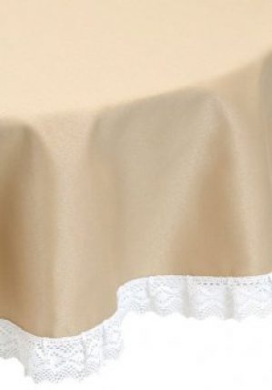 Скатерть Edelvika 56-19/00 Бежевая Ø 140 см (2100000421350)