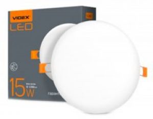 Светильник точечный VIDEX 15W 4100K 220V (25139) без рамок
