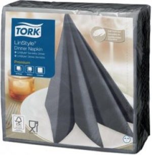 Салфетки декоративные Tork LinStyle Premium 39х39 антрацит 50 шт (33882250)