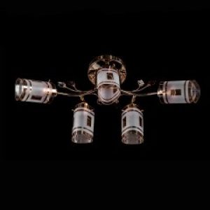 Люстра потолочная на 5 лампочек P3-07047DF/4+1/FG+BN