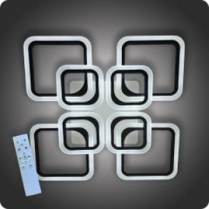 Люстра светодиодная Vatan Light Квадраты-8 с пультом 192Вт Черный