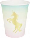 Набор одноразовых бумажных стаканов Talking Tables We Heart Unicorns 250 мл х 12 шт (UNICORN-CUP) (5052714085731)