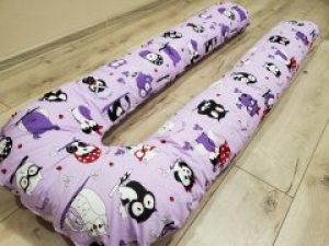 U-образная Подушка для беременных обнимашка Подкова 160см со съемной наволочкой в комплекте совы