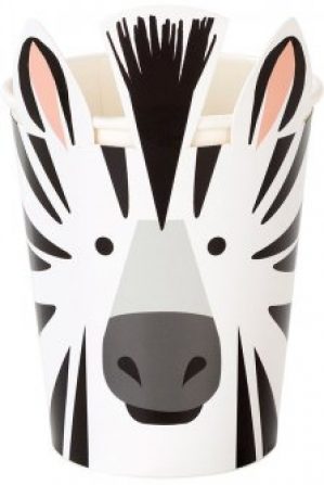 Набор одноразовых стаканов Talking Tables Зебра 250 мл 8 шт (ANIMALSANIMAL-CUP-ZEBRA) (5052715110524)