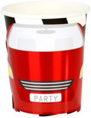 Набор одноразовых стаканов Talking Tables Party Racer 250 мл 8 шт (RACE-CUP-CAR) (5052715112047)