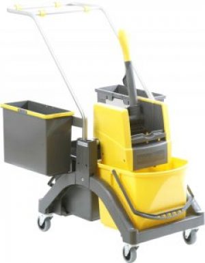 Уборочная тележка Vermop AquvaVIZ Press EX Желтая с серым (0354V)