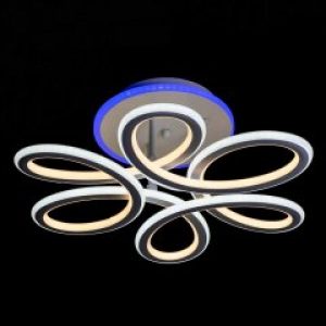 Светодиодная (LED) люстра с подсветкой и диммером Прометей (белая) P5-YT097/124W/WT