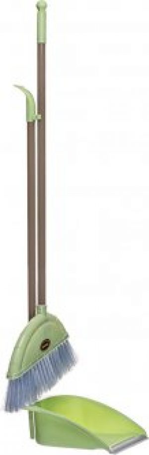 Совок с щеткой Kornel Лентяй Зеленый (KL-15 зелений)