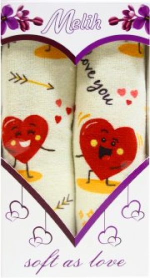 Набор махровых полотенец IzziHome Love 40х60 см 2 шт Красный (2200000551870)