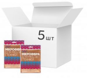 Упаковка салфеток Добра Господарочка из микрофибры для мебели и техники 5 шт (4820086522038)