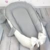 Кокон для новорожденного с кокосовым матрасиком и ручками Oh My Kids "Gray-white"