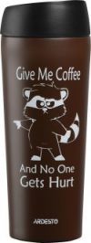 Термочашка Ardesto Coffee time Raccoon 450 мл Коричневая (AR2645DML)