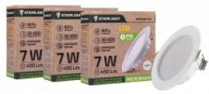 Потолочный светильник ENERLIGHT Meridian 7 Вт 4000К 3 шт (MERIDIAN7SMDR)