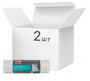 Упаковка пакетов для мусора PRO service Clear Bags 90х110 прозрачные LD 160 л 10 шт х 2 упаковки (16207402)