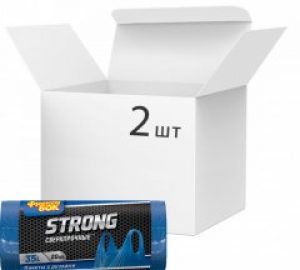 Упаковка пакетов для мусора Фрекен БОК МАХ c ручками 35 л 2 рулона по 20 шт Синий металлик (16501798)